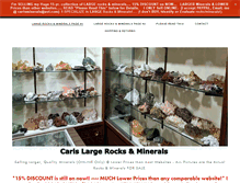 Tablet Screenshot of carlsrocksandminerals.com